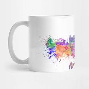 Minsk skyline in watercolor Mug